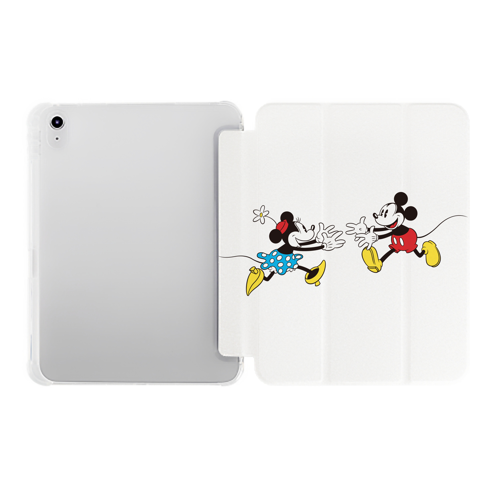 （画像用） ミッキーマウス Mickey Mouse IPad ケース ペン収納付き 三つ折りスタンド PUレザー×シリコン 対応機種9.5/10.5/10.9インチ